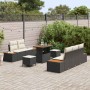 Conjunto de sofás de jardín 8 pcs Negro ratán sintético en Sofás de exterior | Comprar online en Foru.es
