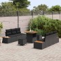 Conjunto de sofás de jardín 9 pcs Negro ratán sintético en Sofás de exterior | Comprar online en Foru.es