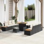 Conjunto de sofás de jardín 9 pcs Negro ratán sintético en Sofás de exterior | Comprar online en Foru.es