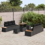 Conjunto de sofás de jardín 9 pcs Negro ratán sintético en Sofás de exterior | Comprar online en Foru.es