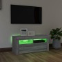 Mueble de TV con luces LED gris Sonoma 90x35x40 cm de vidaXL, Muebles TV - Ref: Foro24-822722, Precio: 62,28 €, Descuento: %