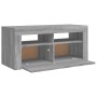 Mueble de TV con luces LED gris Sonoma 90x35x40 cm de vidaXL, Muebles TV - Ref: Foro24-822722, Precio: 62,28 €, Descuento: %