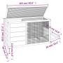 Conejera de madera maciza de pino mocha 103x44x69,5 cm de vidaXL, Jaulas y habitáculos para animales pequeños - Ref: Foro24-1...