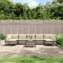 Juego de muebles de jardín 8 pzas y cojines ratán PE antracita de vidaXL, Sofás de exterior - Ref: Foro24-3186794, Precio: 63...