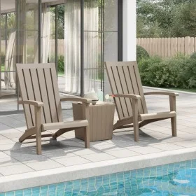 Sillas de jardín Adirondack 2 uds polipropileno marrón claro de vidaXL, Sillas de jardín - Ref: Foro24-364168, Precio: 229,68...