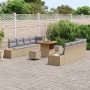 Conjunto de sofás de jardín 11 pcs Beige ratán sintético en Sofás de exterior | Comprar online en Foru.es