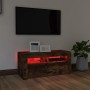 Mueble de TV con luces LED roble ahumado 90x35x40 cm de vidaXL, Muebles TV - Ref: Foro24-822721, Precio: 53,52 €, Descuento: %