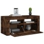 Mueble de TV con luces LED roble ahumado 90x35x40 cm de vidaXL, Muebles TV - Ref: Foro24-822721, Precio: 53,52 €, Descuento: %