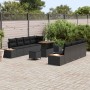 Conjunto de sofás de jardín 11 pcs Negro ratán sintético en Sofás de exterior | Comprar online en Foru.es