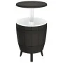 Mesa nevera 3 en 1 polipropileno negro de vidaXL, Mesas de jardín - Ref: Foro24-364159, Precio: 149,02 €, Descuento: %