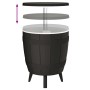 Mesa nevera 3 en 1 polipropileno negro de vidaXL, Mesas de jardín - Ref: Foro24-364159, Precio: 151,79 €, Descuento: %