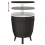 Mesa nevera 3 en 1 polipropileno negro de vidaXL, Mesas de jardín - Ref: Foro24-364159, Precio: 149,02 €, Descuento: %