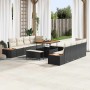 Conjunto de sofás de jardín 11 pcs Negro ratán sintético en Sofás de exterior | Comprar online en Foru.es