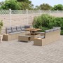 Conjunto de sofás de jardín 11 pcs Beige ratán sintético en Sofás de exterior | Comprar online en Foru.es