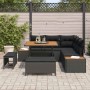 Conjunto de sofás de jardín 8 pcs Negro ratán sintético en Sofás de exterior | Comprar online en Foru.es