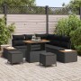 Conjunto de sofás de jardín 8 pcs Negro ratán sintético en Sofás de exterior | Comprar online en Foru.es