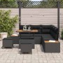 Conjunto de sofás de jardín 8 pcs Negro ratán sintético en Sofás de exterior | Comprar online en Foru.es