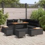 Conjunto de sofás de jardín 9 pcs Negro ratán sintético en Sofás de exterior | Comprar online en Foru.es