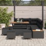 Conjunto de sofás de jardín 9 pcs Negro ratán sintético en Sofás de exterior | Comprar online en Foru.es