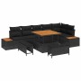 Conjunto de sofás de jardín 9 pcs Negro ratán sintético en Sofás de exterior | Comprar online en Foru.es