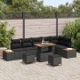 Conjunto de sofás de jardín 9 pcs Negro ratán sintético en Sofás de exterior | Comprar online en Foru.es