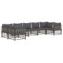 Set muebles de jardín 7 pzas y cojines ratán PE gris antracita de vidaXL, Sofás de exterior - Ref: Foro24-3186801, Precio: 58...