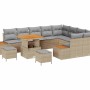 Conjunto de sofás de jardín 12 pcs Beige ratán sintético en Sofás de exterior | Comprar online en Foru.es