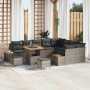 Conjunto de sofás de jardín 12 pcs Gris ratán sintético en Sofás de exterior | Comprar online en Foru.es