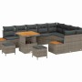 Conjunto de sofás de jardín 12 pcs Gris ratán sintético en Sofás de exterior | Comprar online en Foru.es