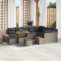 Conjunto de sofás de jardín 12 pcs Gris ratán sintético en Sofás de exterior | Comprar online en Foru.es