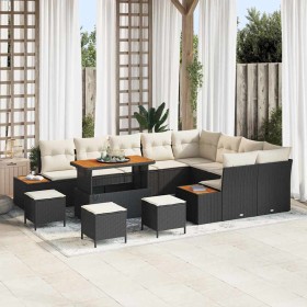 Conjunto de sofás de jardín 13 pcs Negro ratán sintético en Sofás de exterior | Comprar online en Foru.es