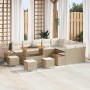 Conjunto de sofás de jardín 13 pcs Beige ratán sintético en Sofás de exterior | Comprar online en Foru.es