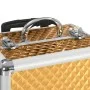 Maletín trolley de maquillaje aluminio dorado 35x29x45 cm de vidaXL, Neceseres - Ref: Foro24-91827, Precio: 61,46 €, Descuent...