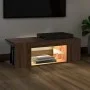 Mueble de TV con luces LED color roble marrón 90x39x30 cm de vidaXL, Muebles TV - Ref: Foro24-822667, Precio: 46,46 €, Descue...