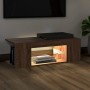 Mueble de TV con luces LED color roble marrón 90x39x30 cm de vidaXL, Muebles TV - Ref: Foro24-822667, Precio: 47,06 €, Descue...