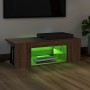 Mueble de TV con luces LED color roble marrón 90x39x30 cm de vidaXL, Muebles TV - Ref: Foro24-822667, Precio: 47,06 €, Descue...