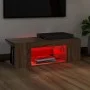 Mueble de TV con luces LED color roble marrón 90x39x30 cm de vidaXL, Muebles TV - Ref: Foro24-822667, Precio: 46,46 €, Descue...