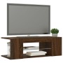 Mueble de TV con luces LED color roble marrón 90x39x30 cm de vidaXL, Muebles TV - Ref: Foro24-822667, Precio: 47,06 €, Descue...