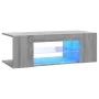 Mueble de TV con luces LED gris Sonoma 90x39x30 cm de vidaXL, Muebles TV - Ref: Foro24-822666, Precio: 55,01 €, Descuento: %