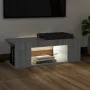 Mueble de TV con luces LED gris Sonoma 90x39x30 cm de vidaXL, Muebles TV - Ref: Foro24-822666, Precio: 55,01 €, Descuento: %
