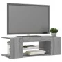 Mueble de TV con luces LED gris Sonoma 90x39x30 cm de vidaXL, Muebles TV - Ref: Foro24-822666, Precio: 55,01 €, Descuento: %