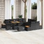 Conjunto de sofás de jardín 13 pcs Negro ratán sintético en Sofás de exterior | Comprar online en Foru.es