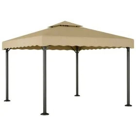 Cenador aluminio y acero gris taupé 3x3 m de vidaXL, Carpas y cenadores - Ref: Foro24-318522, Precio: 411,46 €, Descuento: %