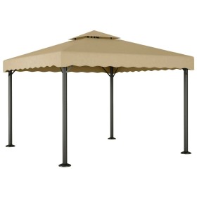 Cenador aluminio y acero gris taupé 3x3 m de vidaXL, Carpas y cenadores - Ref: Foro24-318522, Precio: 419,53 €, Descuento: %