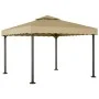 Cenador aluminio y acero gris taupé 3x3 m de vidaXL, Carpas y cenadores - Ref: Foro24-318522, Precio: 411,46 €, Descuento: %