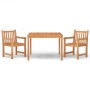 Juego de comedor para jardín 3 pzas madera maciza de teca de vidaXL, Conjuntos de jardín - Ref: Foro24-3157146, Precio: 534,9...