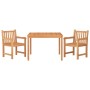 Juego de comedor para jardín 3 pzas madera maciza de teca de vidaXL, Conjuntos de jardín - Ref: Foro24-3157146, Precio: 534,9...