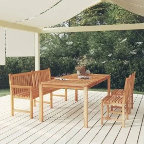 Juego de comedor de jardín 4 piezas madera maciza de teca de vidaXL, Conjuntos de jardín - Ref: Foro24-3157160, Precio: 895,6...
