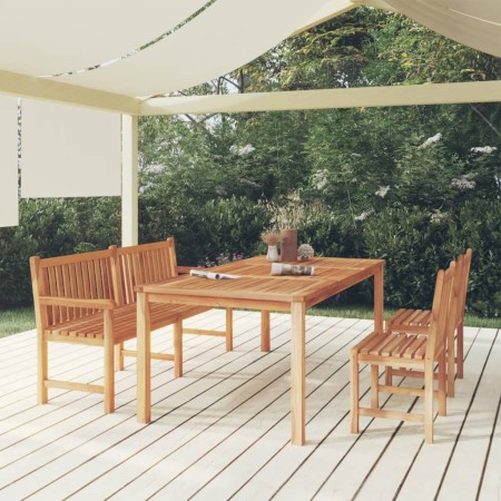 Juego de comedor de jardín 4 piezas madera maciza de teca de vidaXL, Conjuntos de jardín - Ref: Foro24-3157160, Precio: 914,9...