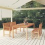 Juego de comedor de jardín 4 piezas madera maciza de teca de vidaXL, Conjuntos de jardín - Ref: Foro24-3157160, Precio: 914,9...